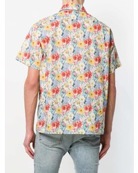 Chemise à manches courtes à fleurs multicolore R13