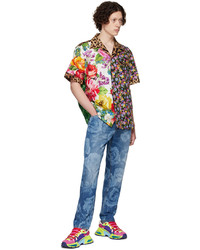 Chemise à manches courtes à fleurs multicolore Dolce & Gabbana