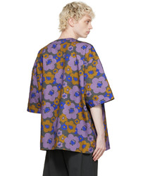 Chemise à manches courtes à fleurs multicolore Acne Studios