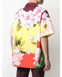 Chemise à manches courtes à fleurs multicolore Valentino