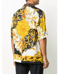 Chemise à manches courtes à fleurs multicolore Versace