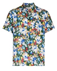 Chemise à manches courtes à fleurs multicolore YMC
