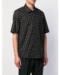 Chemise à manches courtes à fleurs noire Vivienne Westwood