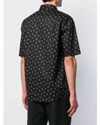 Chemise à manches courtes à fleurs noire Vivienne Westwood