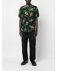 Chemise à manches courtes à fleurs noire Mauna Kea