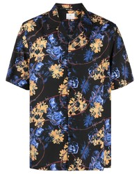 Chemise à manches courtes à fleurs noire Ksubi