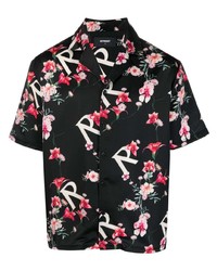 Chemise à manches courtes à fleurs noire Represent