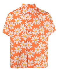 Chemise à manches courtes à fleurs orange ERL