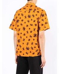 Chemise à manches courtes à fleurs orange Paul Smith