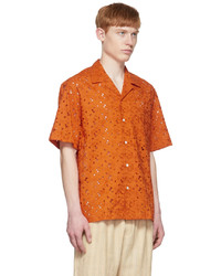 Chemise à manches courtes à fleurs orange Cmmn Swdn