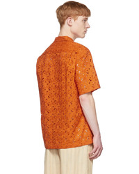 Chemise à manches courtes à fleurs orange Cmmn Swdn