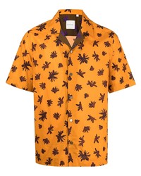 Chemise à manches courtes à fleurs orange Paul Smith