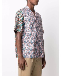 Chemise à manches courtes à fleurs rose Paul Smith