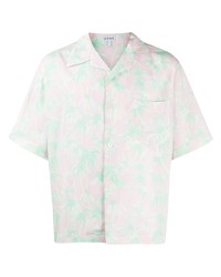 Chemise à manches courtes à fleurs rose Loewe