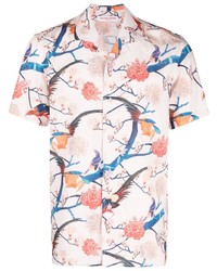 Chemise à manches courtes à fleurs rose Orlebar Brown