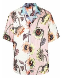 Chemise à manches courtes à fleurs rose Paul Smith