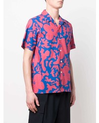 Chemise à manches courtes à fleurs rouge PS Paul Smith