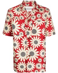 Chemise à manches courtes à fleurs rouge Andersson Bell