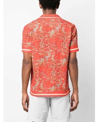 Chemise à manches courtes à fleurs rouge Orlebar Brown
