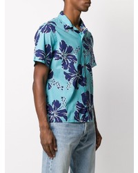 Chemise à manches courtes à fleurs turquoise Polo Ralph Lauren