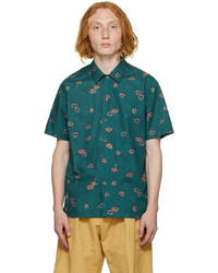 Chemise à manches courtes à fleurs vert foncé Ps By Paul Smith