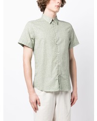 Chemise à manches courtes à fleurs vert menthe PS Paul Smith