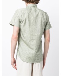 Chemise à manches courtes à fleurs vert menthe PS Paul Smith