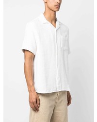 Chemise à manches courtes à motif zigzag blanche Corridor