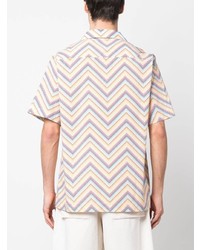 Chemise à manches courtes à motif zigzag jaune Missoni