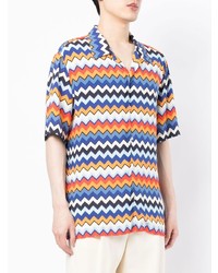 Chemise à manches courtes à motif zigzag multicolore Missoni