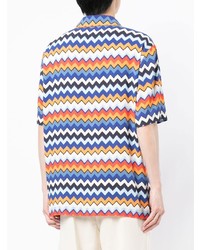 Chemise à manches courtes à motif zigzag multicolore Missoni