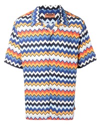 Chemise à manches courtes à motif zigzag multicolore Missoni