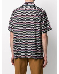 Chemise à manches courtes à motif zigzag multicolore Missoni