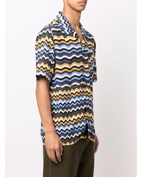 Chemise à manches courtes à motif zigzag multicolore Missoni