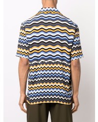 Chemise à manches courtes à motif zigzag multicolore Missoni