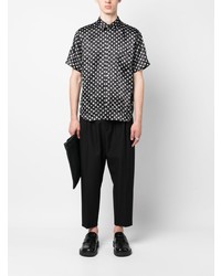 Chemise à manches courtes á pois noire Black Comme Des Garçons