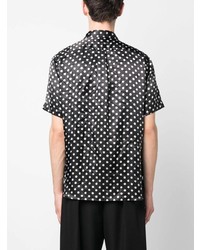 Chemise à manches courtes á pois noire Black Comme Des Garçons