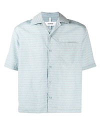 Chemise à manches courtes à rayures horizontales bleu clair Soulland