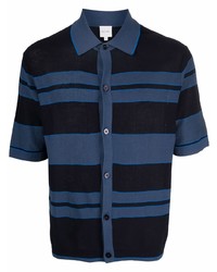 Chemise à manches courtes à rayures horizontales bleu marine Paul Smith