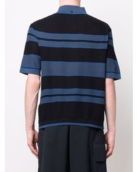 Chemise à manches courtes à rayures horizontales bleu marine Paul Smith
