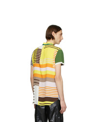 Chemise à manches courtes à rayures horizontales multicolore Rick Owens