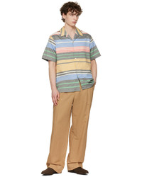 Chemise à manches courtes à rayures horizontales multicolore Ps By Paul Smith