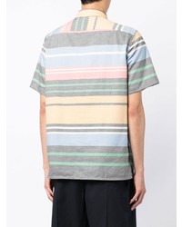 Chemise à manches courtes à rayures horizontales multicolore PS Paul Smith