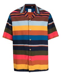 Chemise à manches courtes à rayures horizontales multicolore Paul Smith