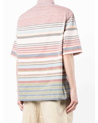 Chemise à manches courtes à rayures horizontales multicolore Paul Smith