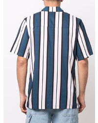 Chemise à manches courtes à rayures verticales blanc et bleu marine Dickies Construct