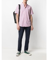 Chemise à manches courtes à rayures verticales blanc et rouge Polo Ralph Lauren