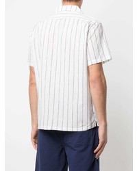 Chemise à manches courtes à rayures verticales blanche et noire Alex Mill