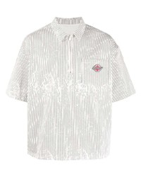 Chemise à manches courtes à rayures verticales blanche Heron Preston