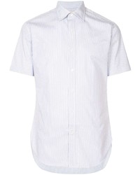 Chemise à manches courtes à rayures verticales blanche Kent & Curwen